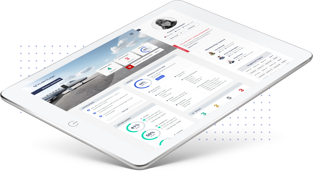 FlightLink platform preview on iPad